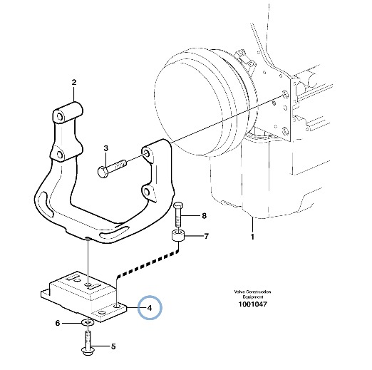20503552 - Coxim Dianteiro do Motor - G930, G940, G946, G960, G970 ...