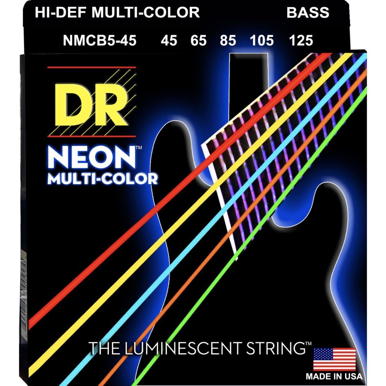 Encordoamento Contra Baixo 5 Cordas Dr Strings Multi-color - DCA Music