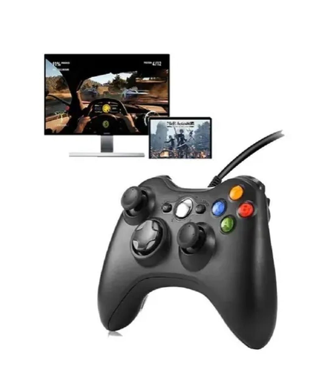 Controle Xbox 360 com Fio p/ PC - Jogabilidade Precisa e Confortável