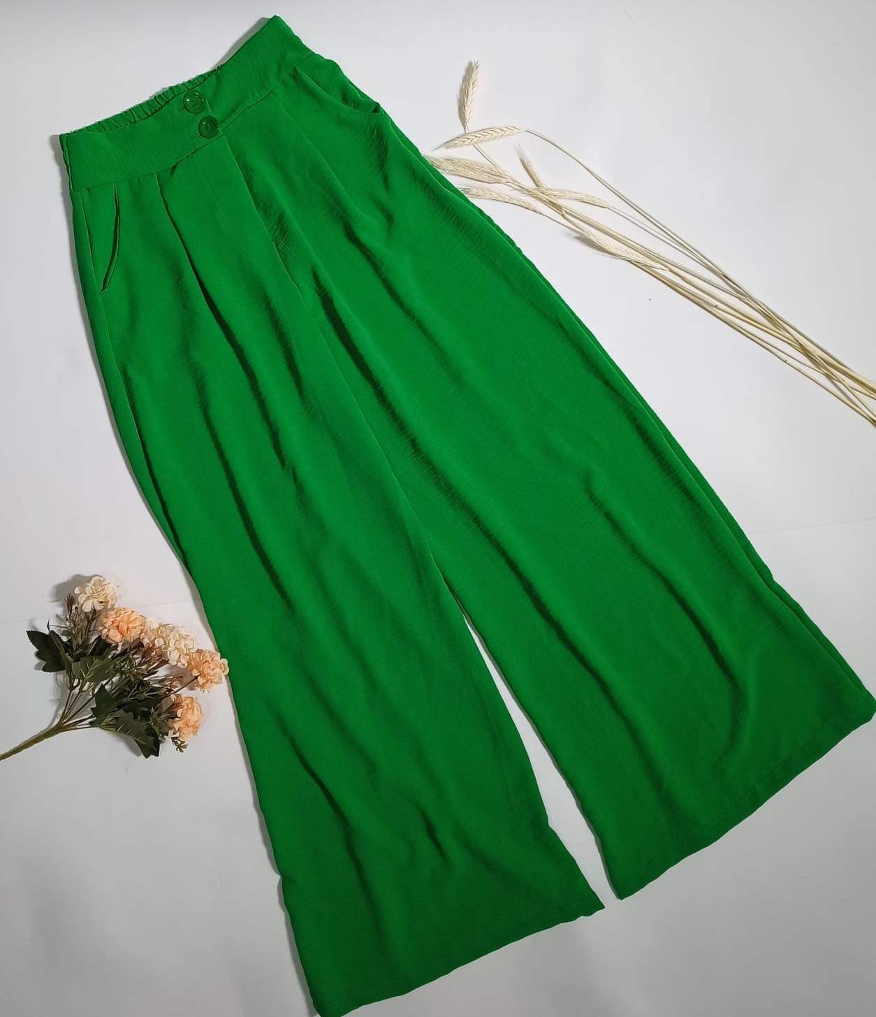 Calça Pantalona Duna Verde - Zanalooks Modas