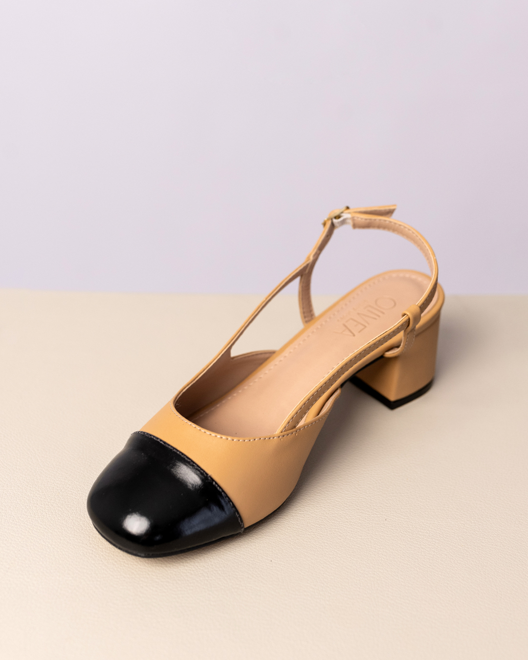 Scarpin nude hot sale bico redondo