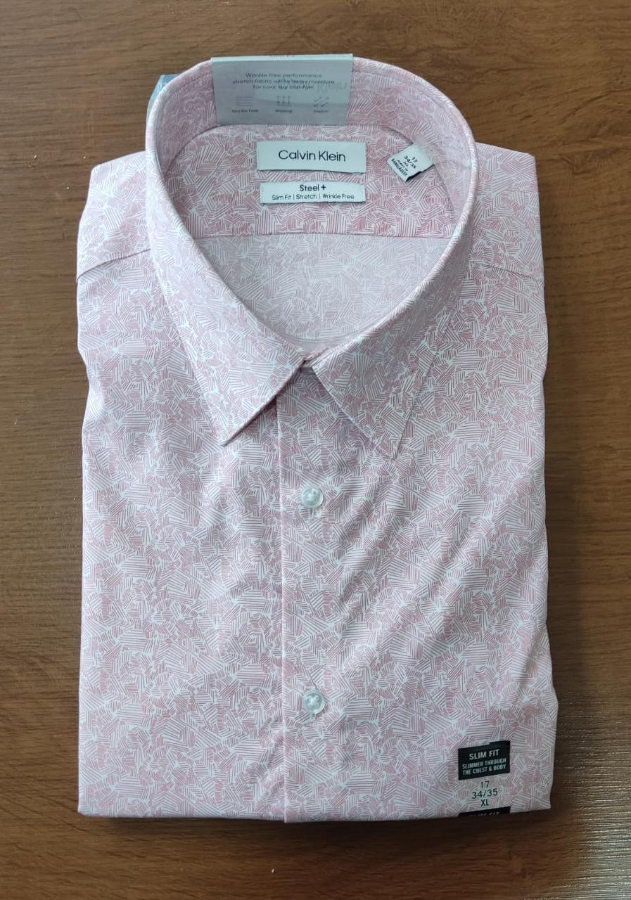 Camisa Social Calvin Klein Estampado Rosa - Tamanho GG - Importarte  Consultoria e Distribuidora- Importados originais pelo melhor preço.