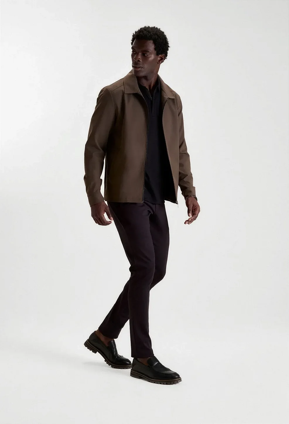 DOCTHOS JAQUETA SLIM POLIAMIDA 002 MARROM - MELEVALOGO
