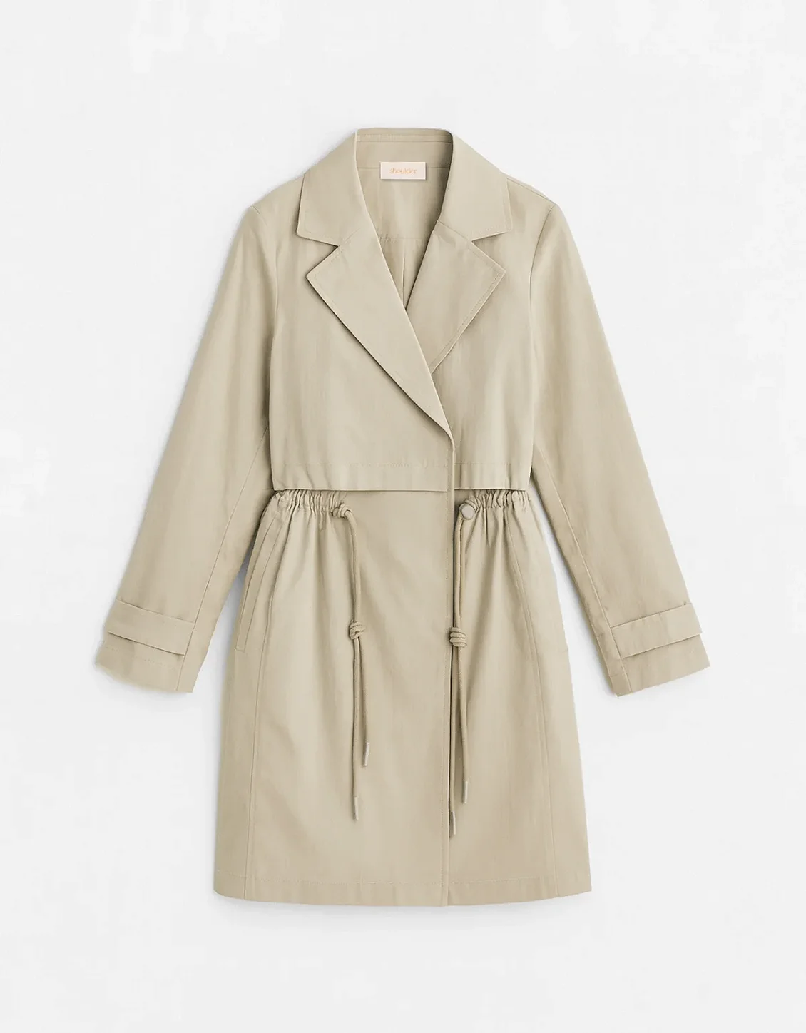 SHOULDER TRENCH COAT 360 NYLON STRETCH - MELEVALOGO