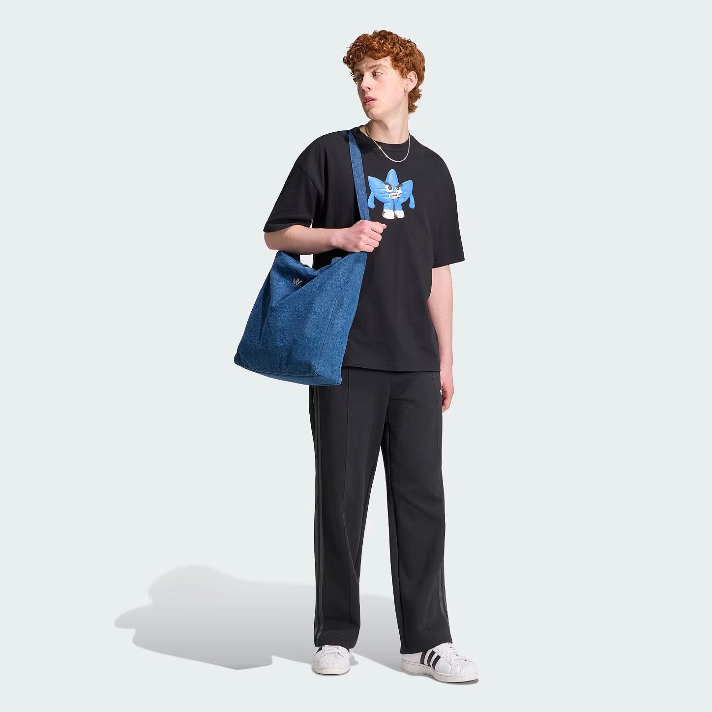 ADIDAS ORIGINALS CAMISETA CLAY TREFOIL BLACK - MELEVALOGO