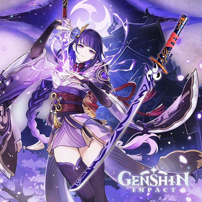 Espada Katana Shogun Raiden Musou no Hitotachi Genshin Impact Em Aço ...