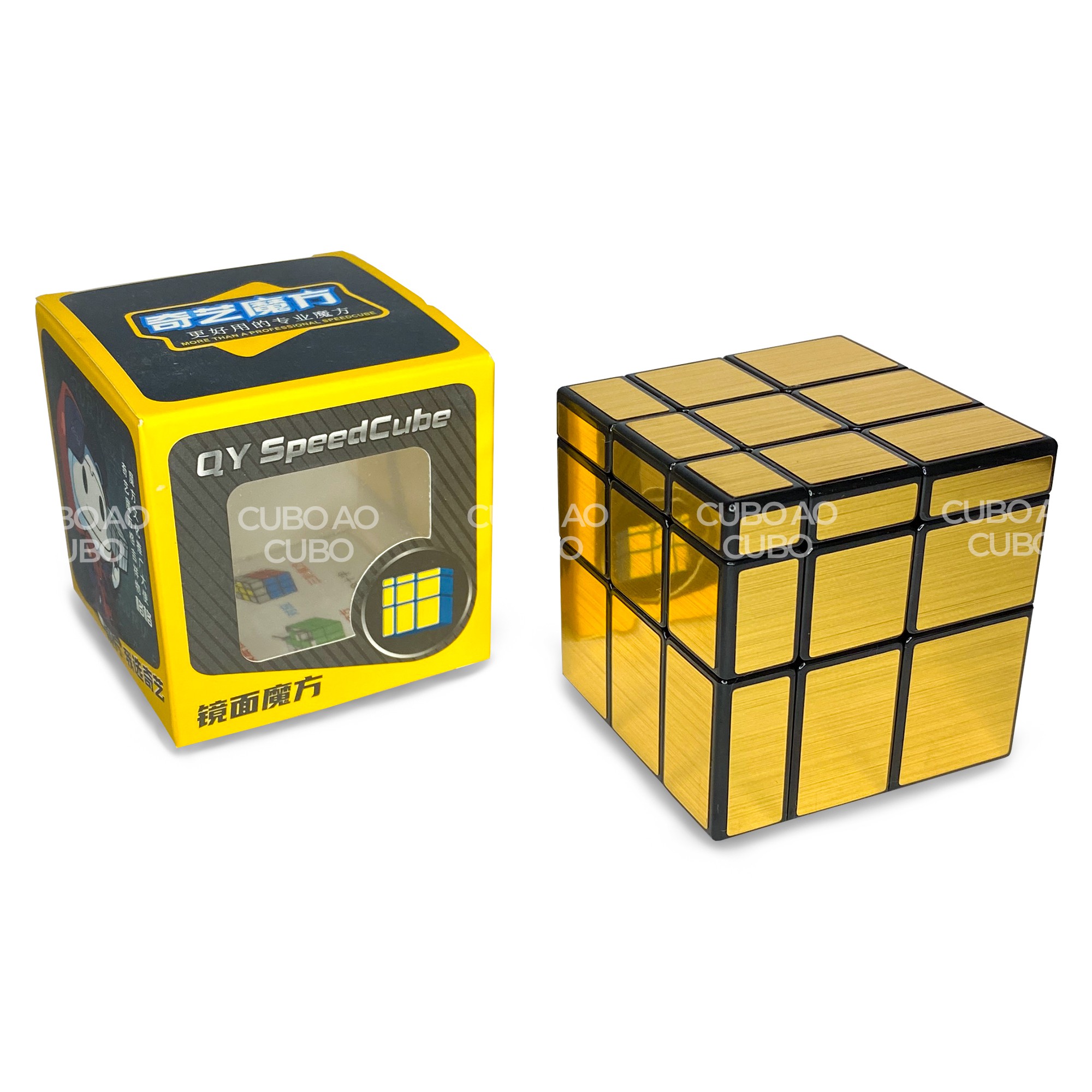 Cubo Mágico Profissional 3x3 Fisher Original QiYi Diferente Preto