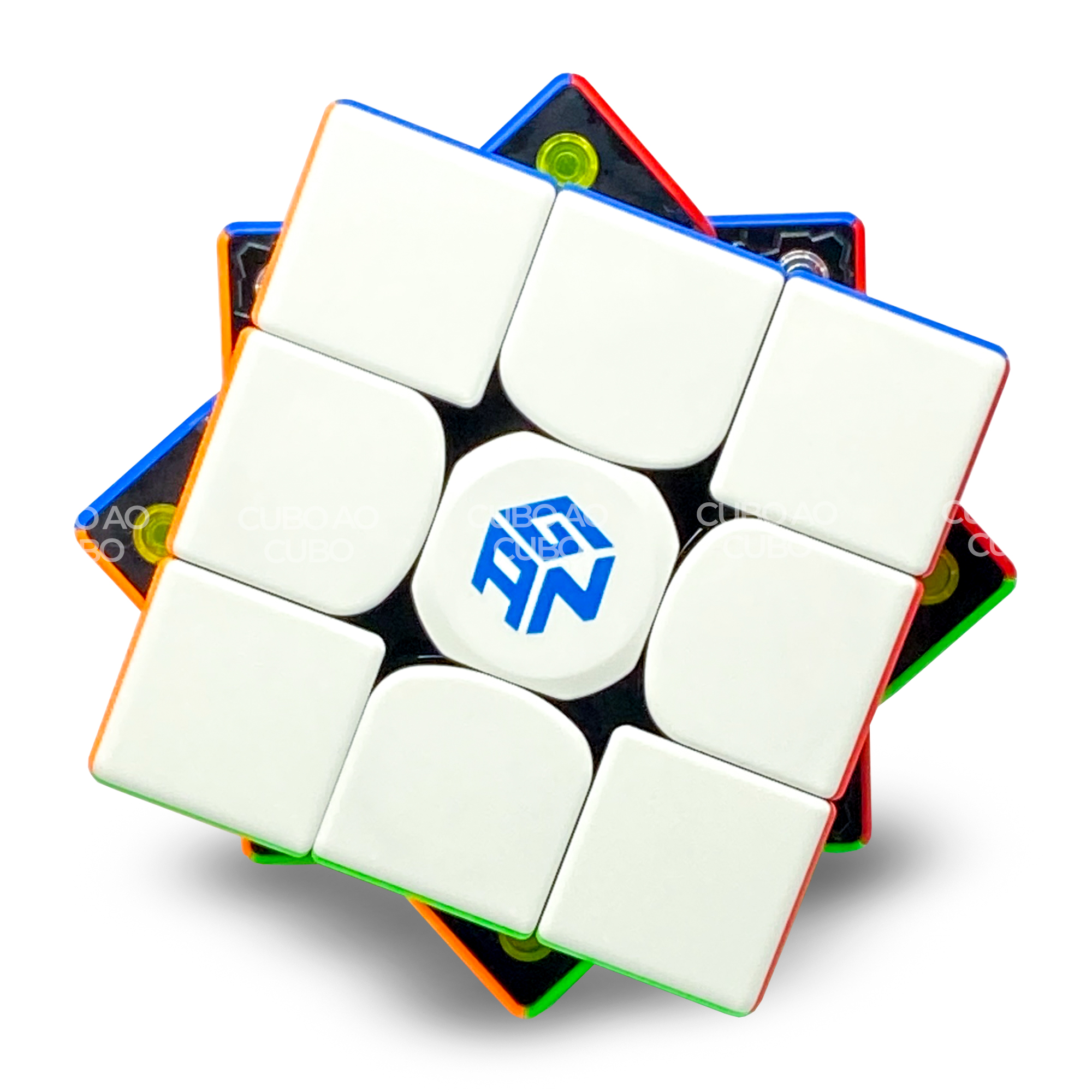 GAN 356M High Cube Vitesse Magnétique 3x3 - Speed Cube Avec 4 GES Extra, UV Coated, Idéal Pour Cubers Avancés