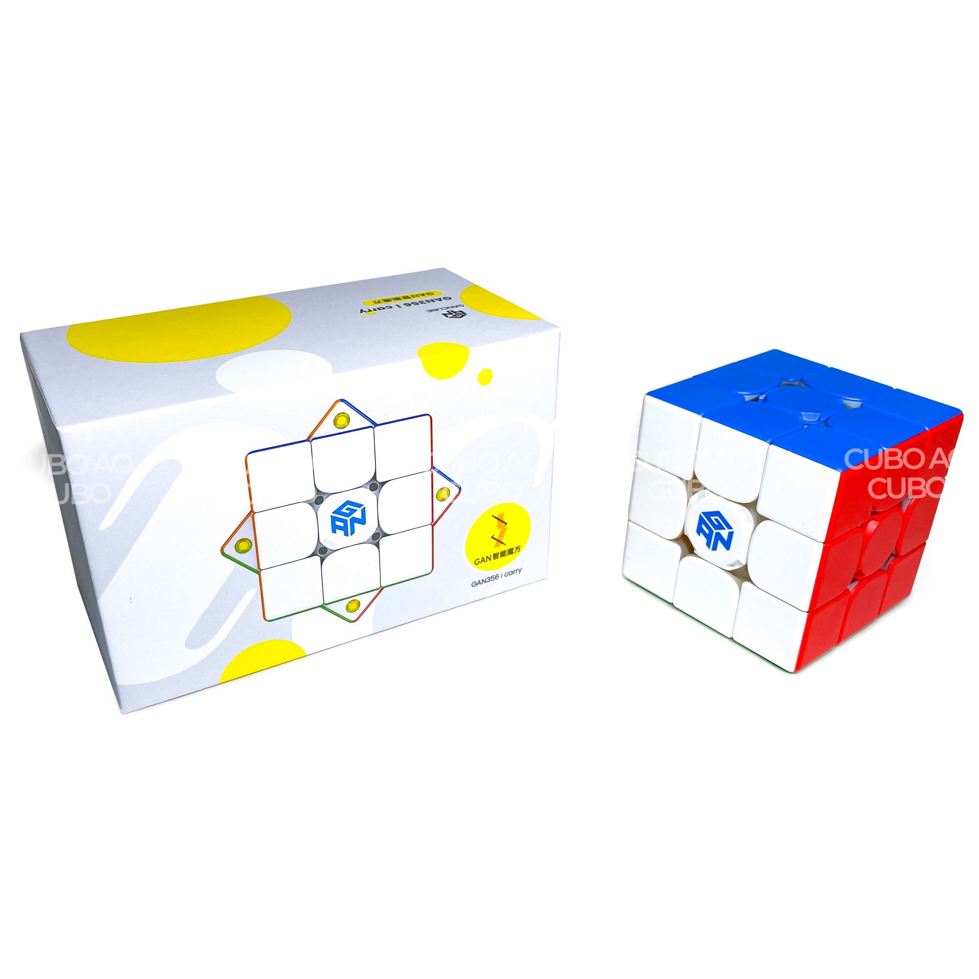 Cubo Mágico 3x3x3 GAN 356M Lite Magnético - Stickerless - Cubo ao