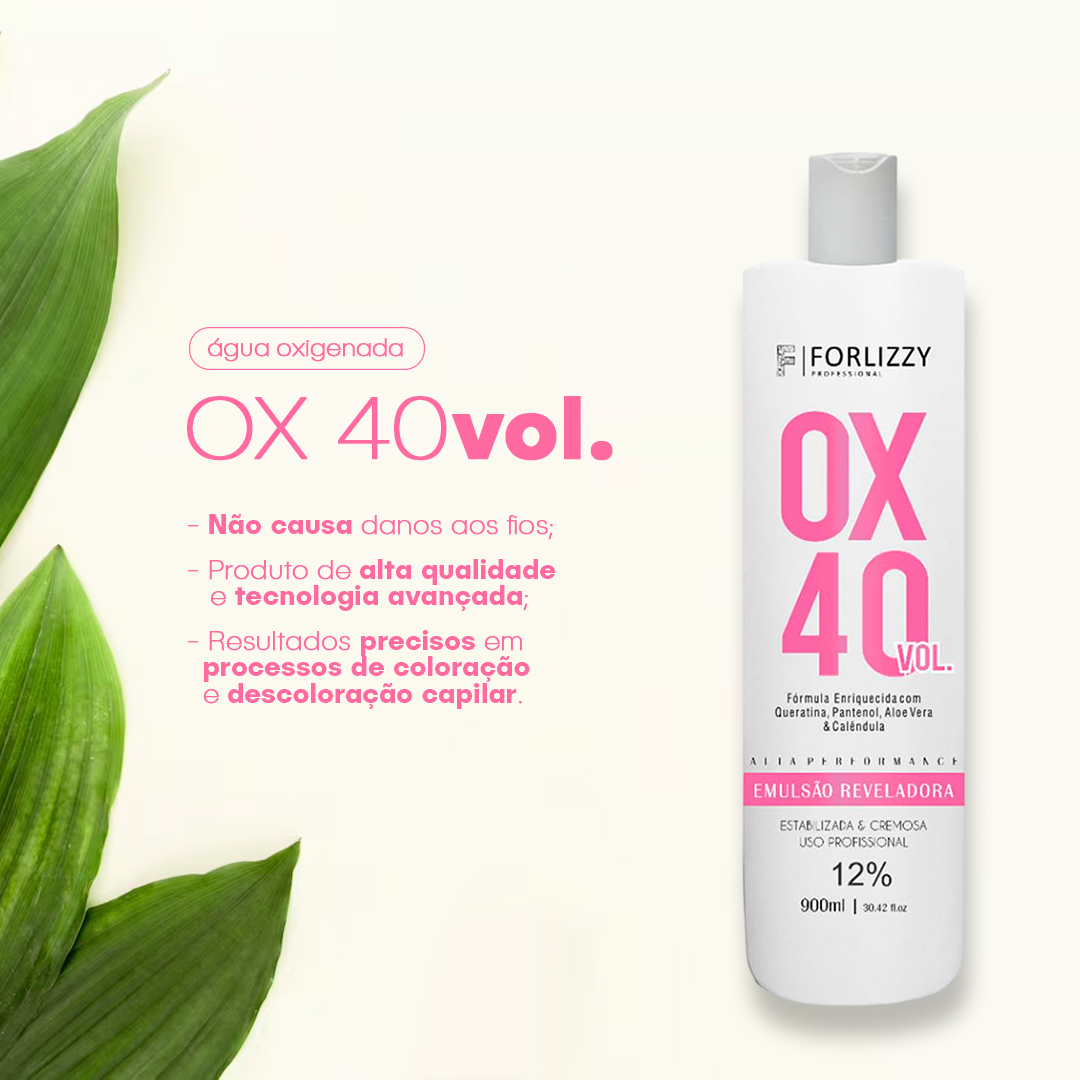 Água Oxigenada | OX 40vl - 900ml - Forlizzy Professional