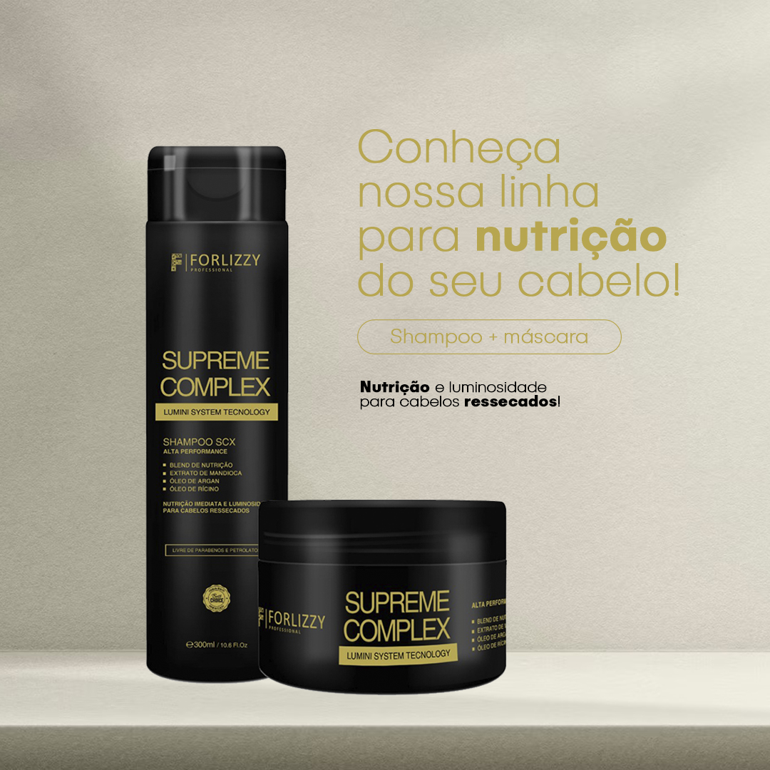 Kit Supreme Complex Shampoo 300ML + Máscara 300G - Forlizzy