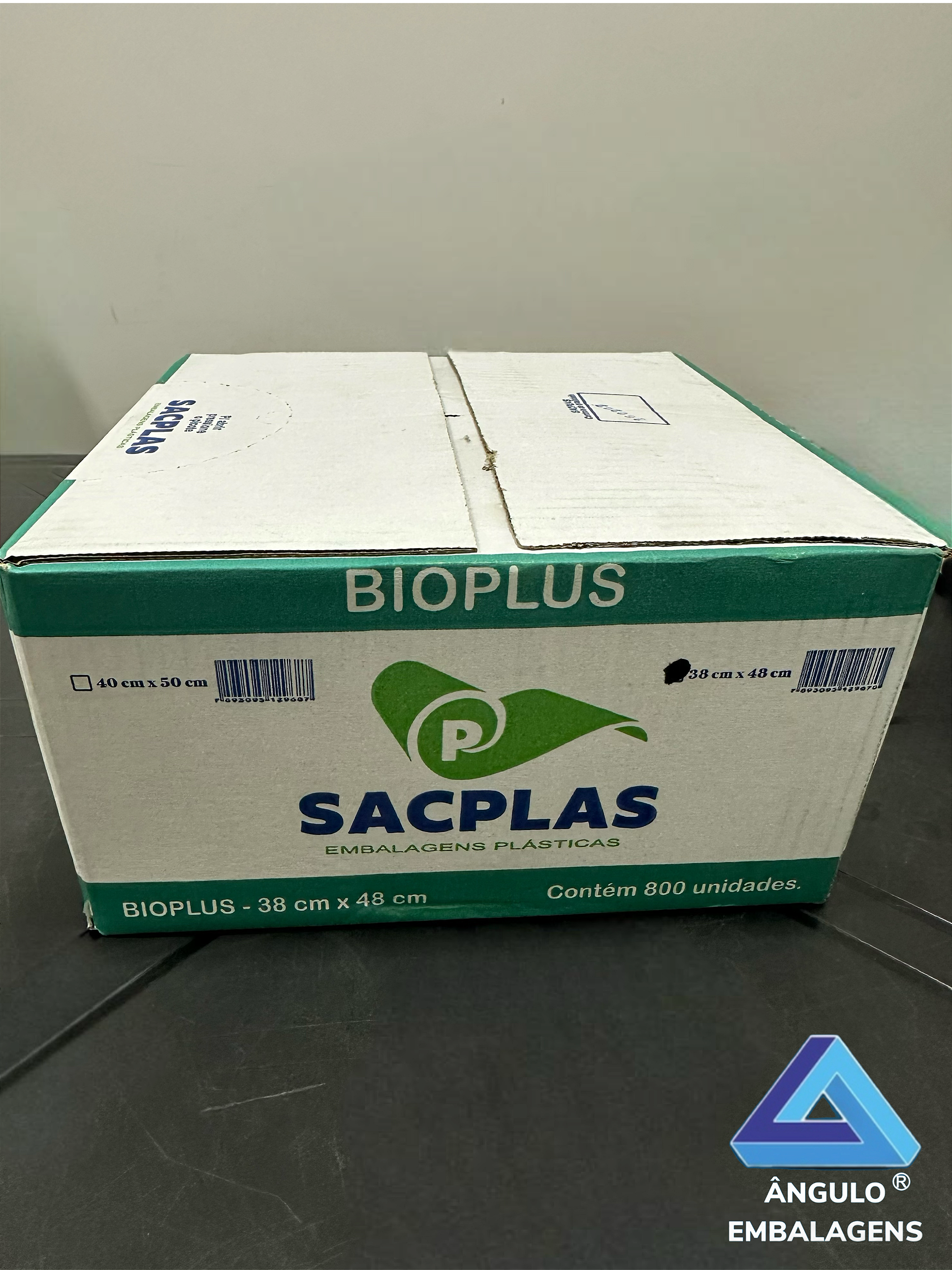 SACOLA 38X48 BIOPLUS CX C/800 UND - Ângulo Embalagens