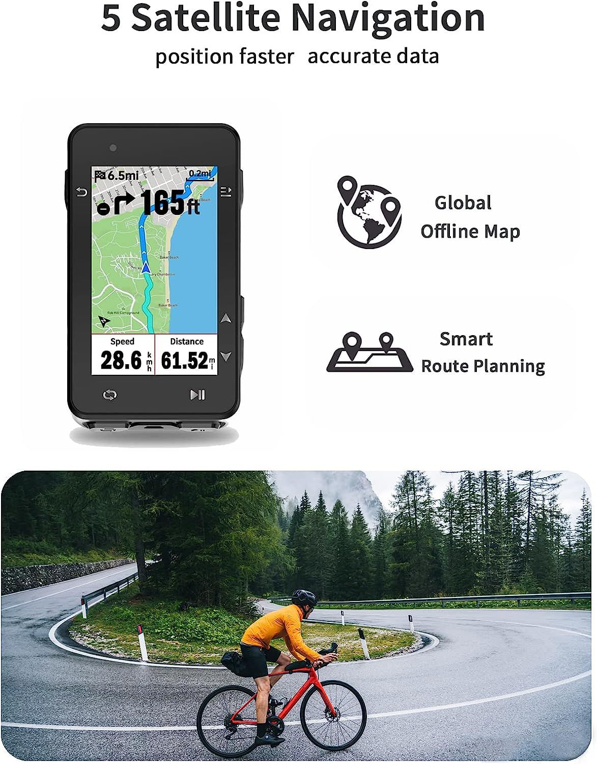 Gps Ciclocomputador Navegador P/ Bicicleta Bike iGPSPORT IGS630