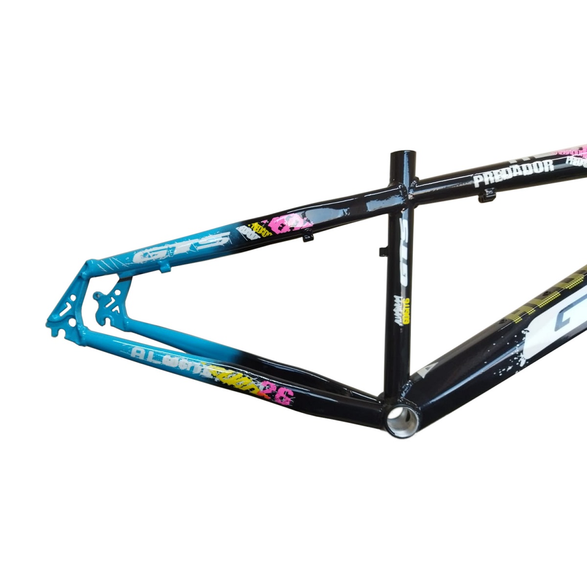 Quadro Bicicleta Bike Freeride GTS Predador Aro 26 Pt/Az - Loja