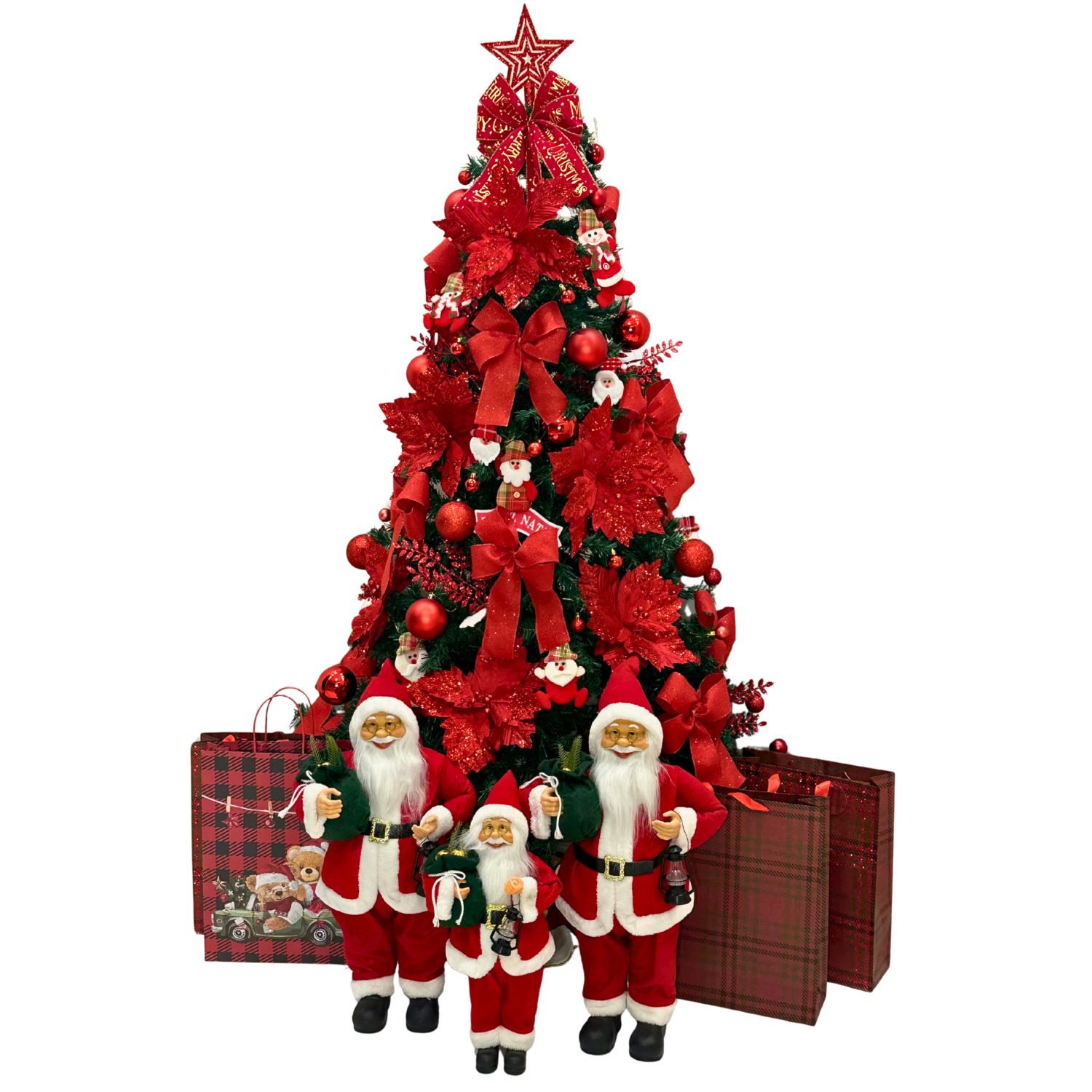 Árvore Natal Completa Enfeites Premium Pisca Led 3,00MT