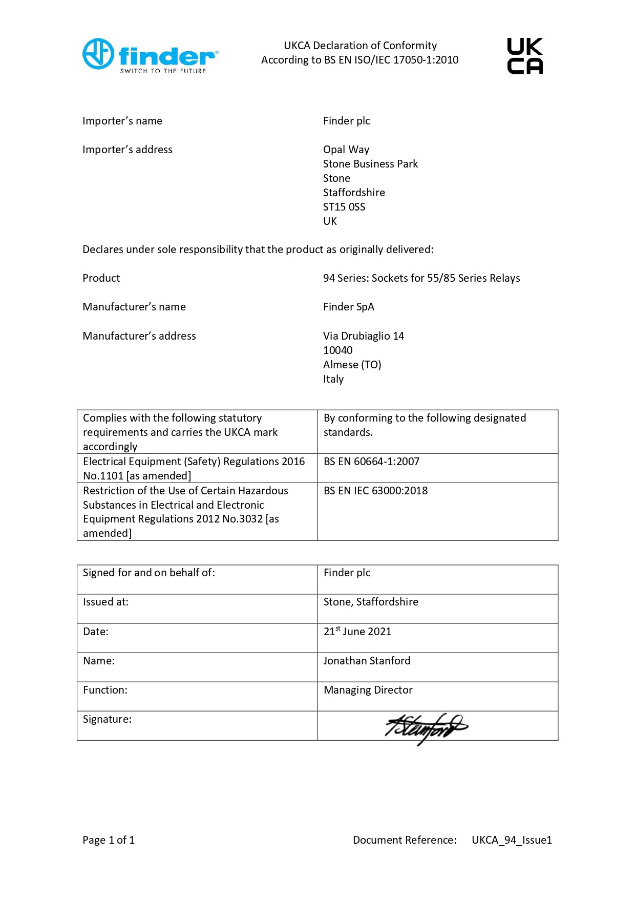 Finder Base Trilho Para Relé 5534 - 9474SMA - Alucel Suprimentos ...