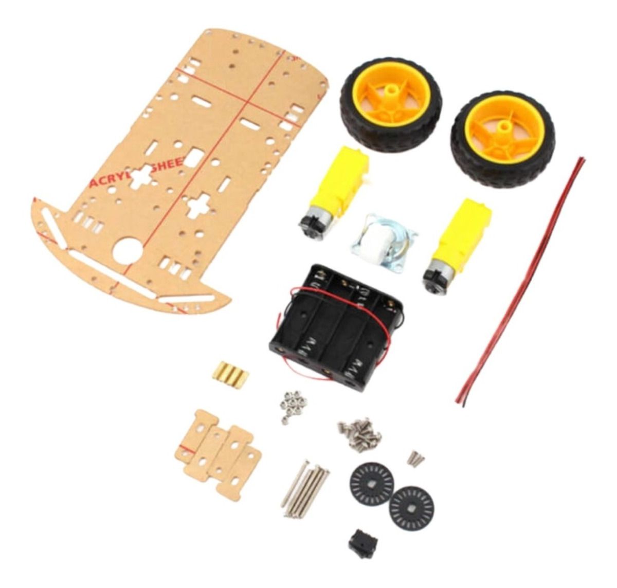 Kit Chassis 2WD 2 Rodas para Arduino (Robôs seguidores de linha ...