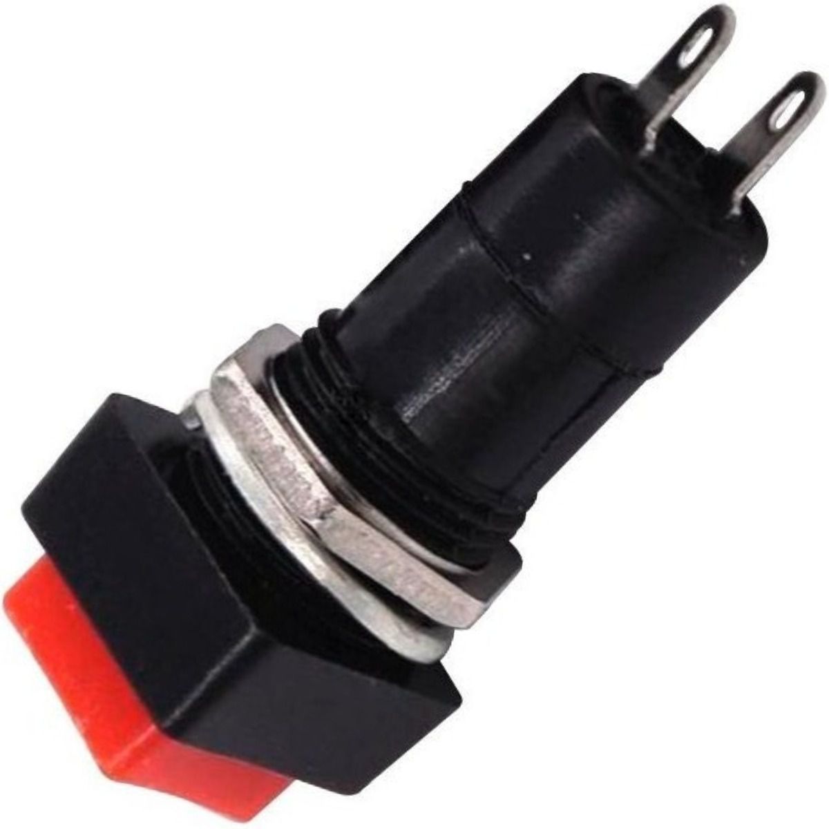 Chave Botão Push Button PBS-12B 250VAC 3A 2T Sem Trava Vermelha - Kit ...