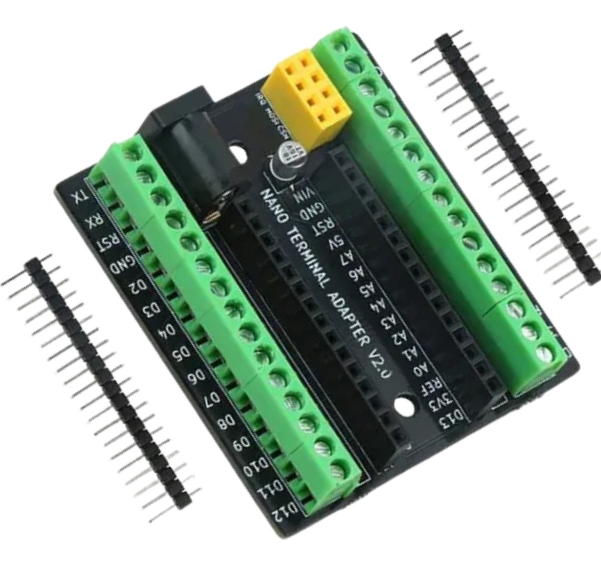 Módulo Adaptador para Arduino Nano com Bornes KRE e Alimentação P4 ...