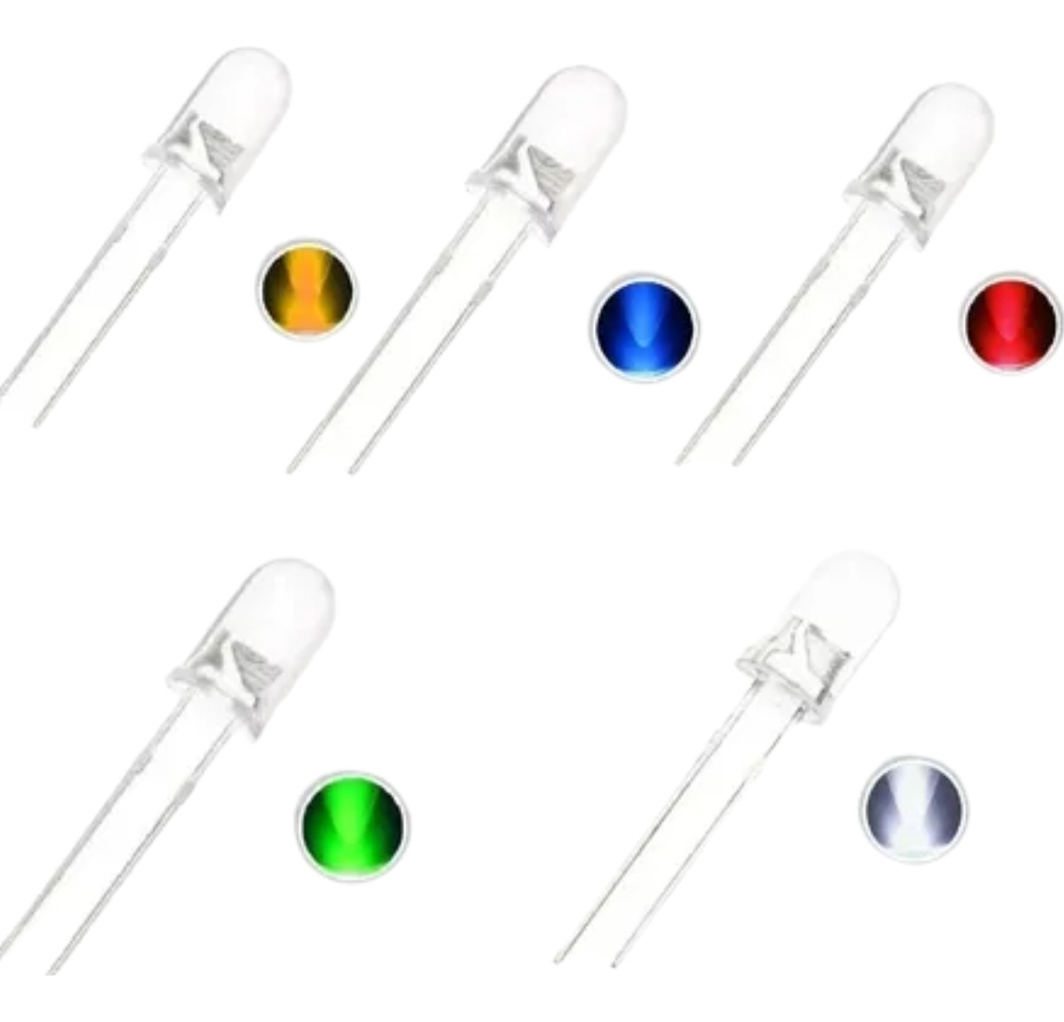 Kit 100 LEDs 5mm Alto Brilho – Cores Sortidas - Smartcomp seu ...