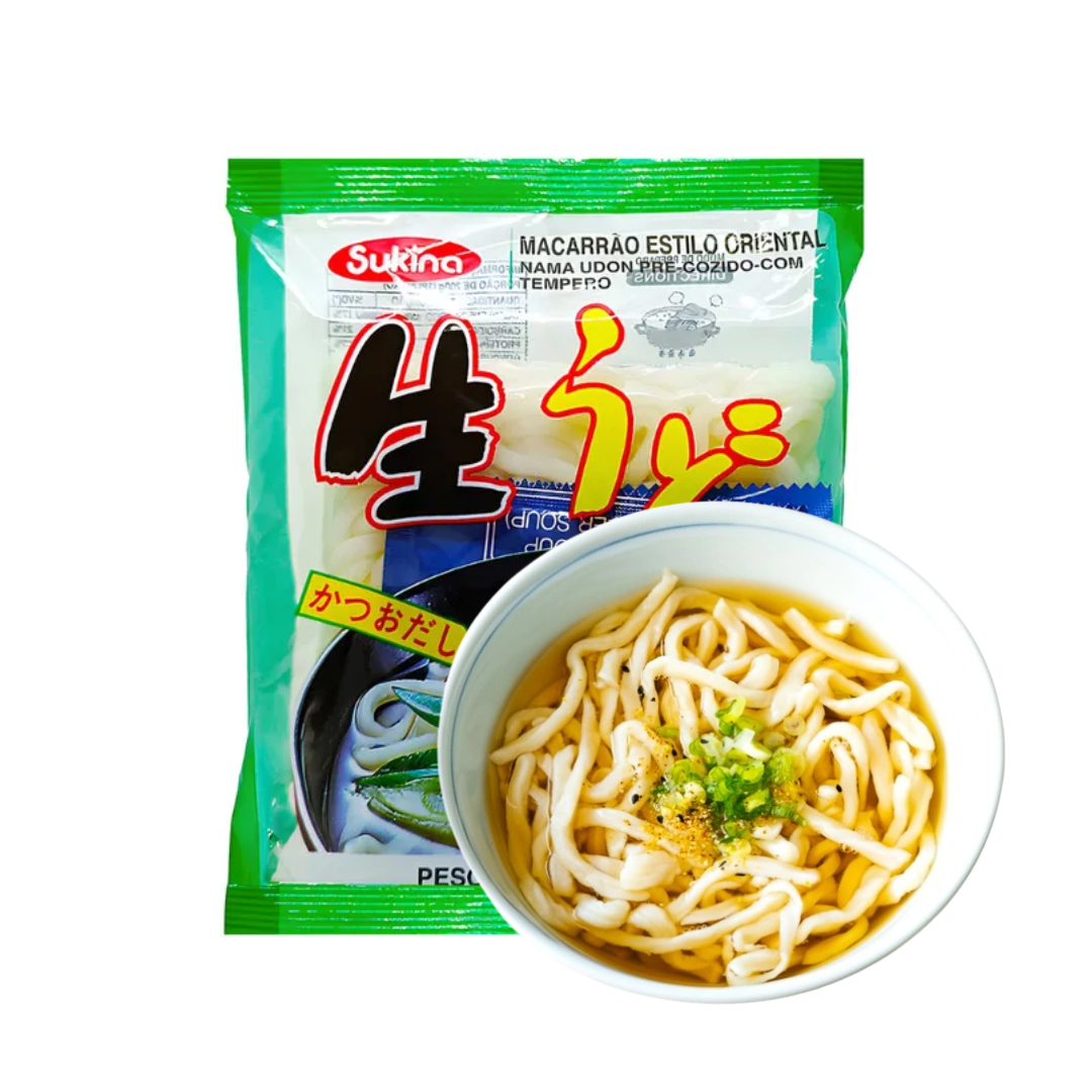 Udon Macarrão Estilo Oriental Nama Udon Pre-Cozido Com Tempero