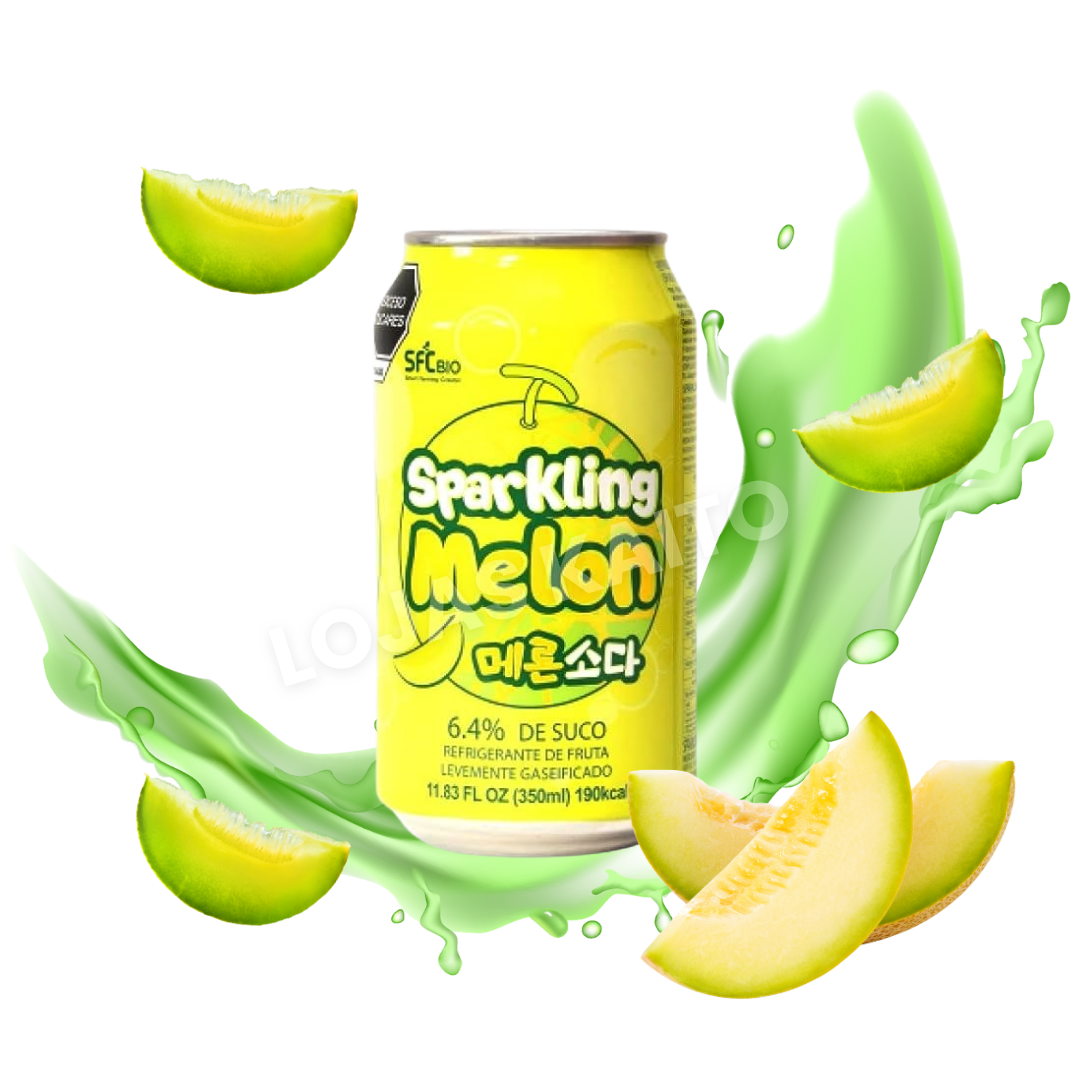 Refrigerante De Melao Sparkling Melon Coreano 350ml - Lojas Kaito