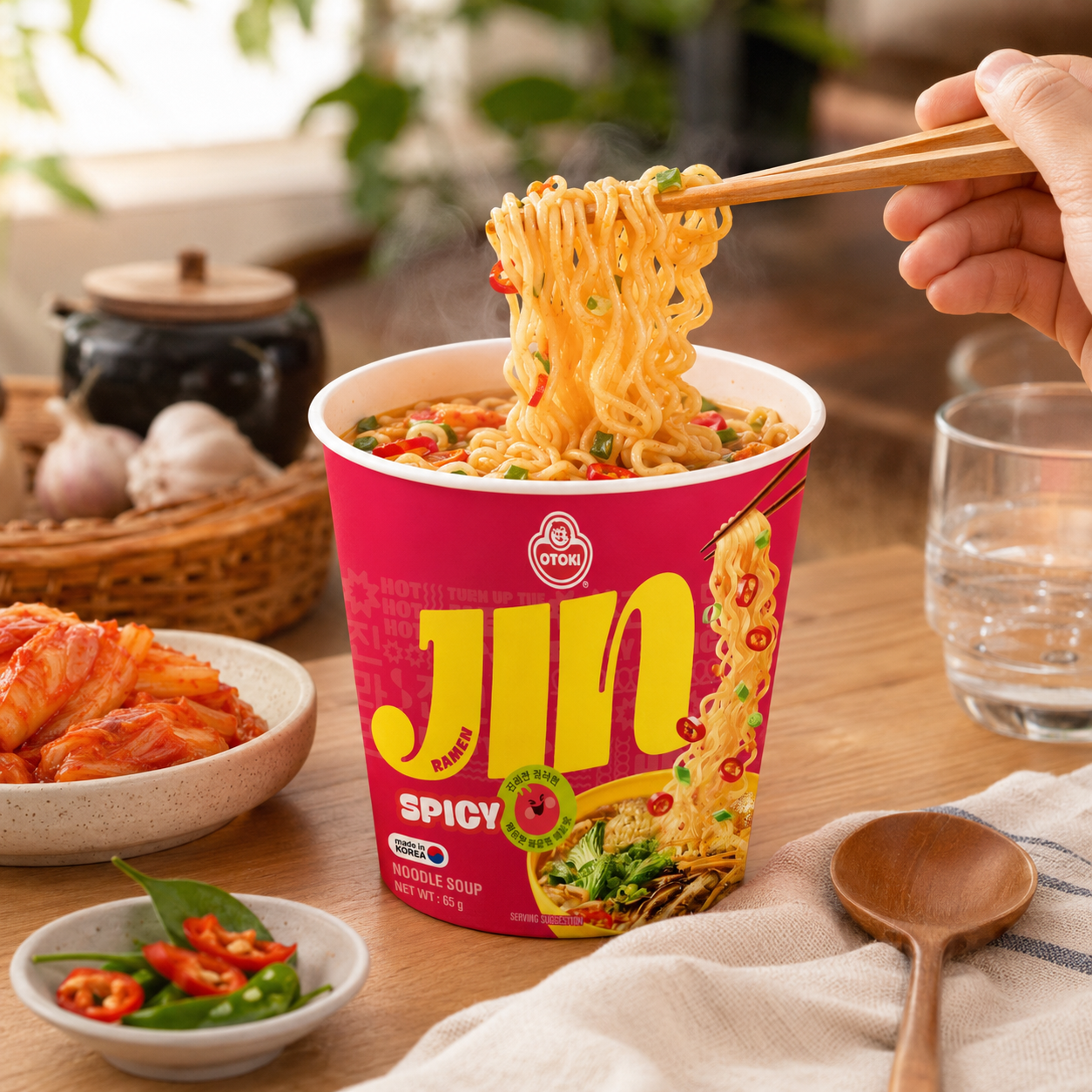 Lamelin24KGOLDCOLLAGENPRESTIGEAMPOULE2本 Lamen Coreano Jin Ramen Spicy Apimentado Copo Ottogi 65g - Lojas