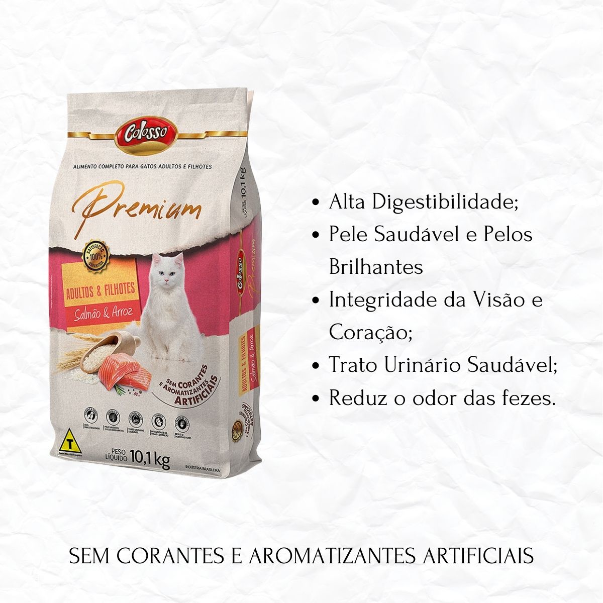 Ra O Colosso Premium Gatos Adultos E Filhotes Salm O E Arroz Kg Canto Das Aves