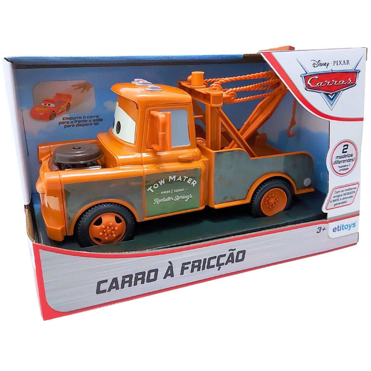 Carrinho Disney Pixar Carros Mate De Fricção Cars - Nikity Toys