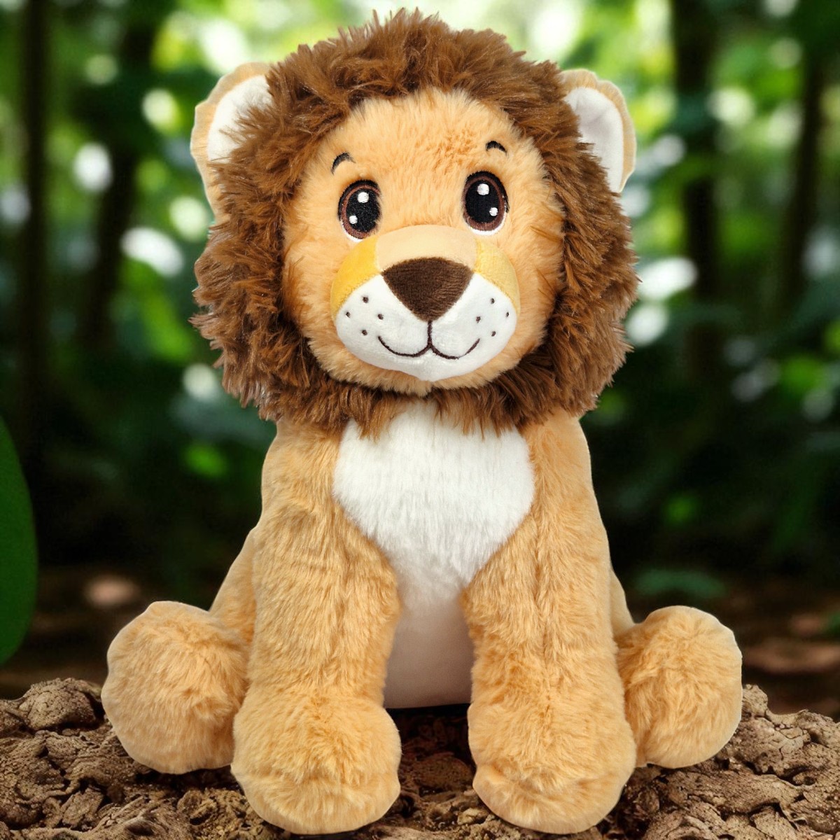 Kit Leão e Leoa de Pelúcia Safari Luxo Nicho Decoração Bebê