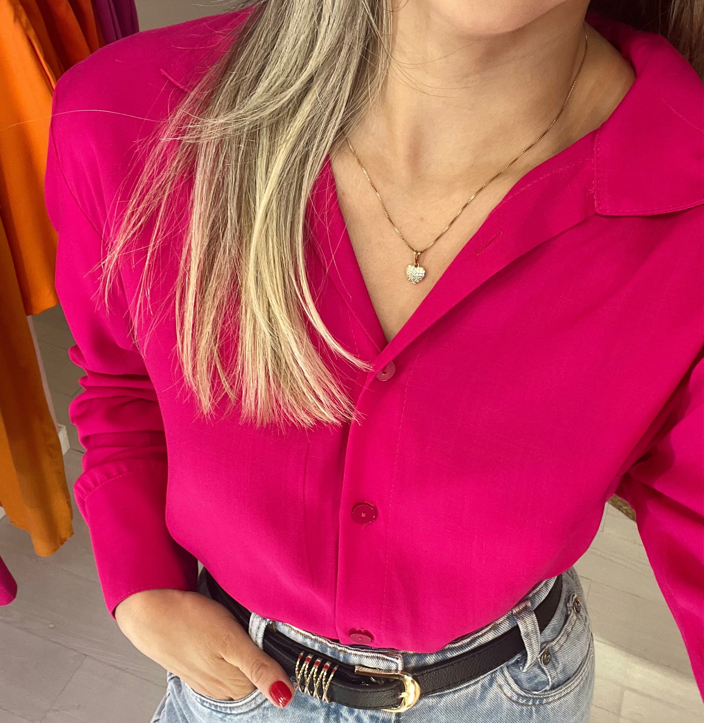DUPLICADO - Camisa social feminina Pink - pawan