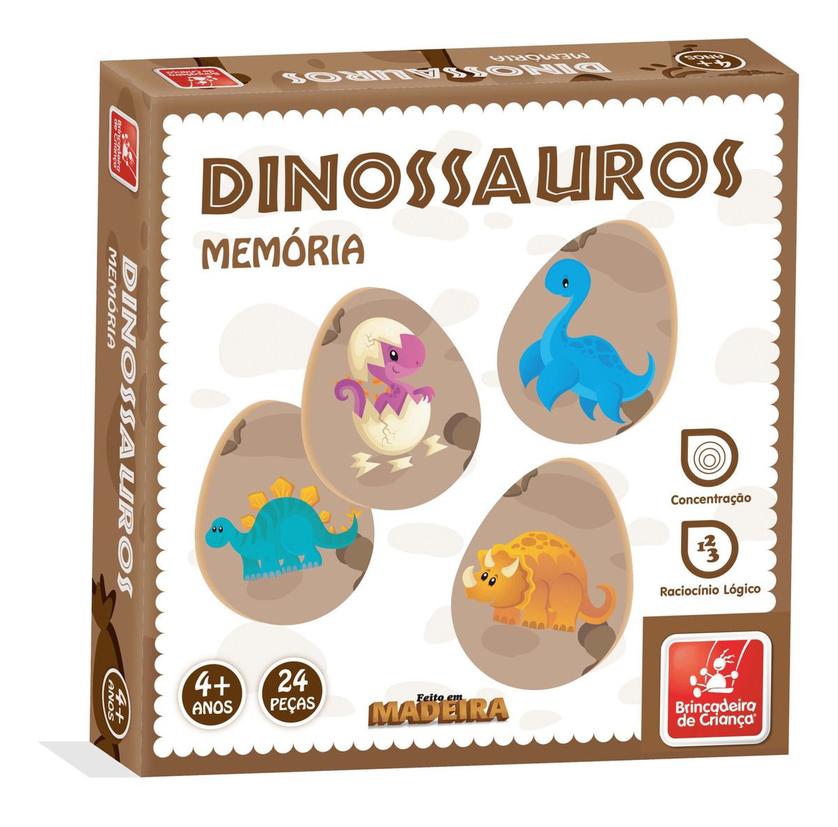 Jogo Da Memória Dinossauros Infantil Brinquedo Educativo