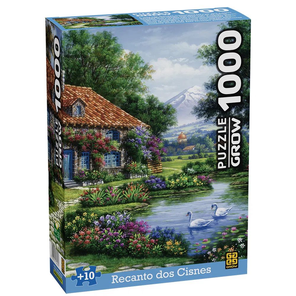 Quebra-Cabeça Puzzle Grow 1000 peças Casa no Lago