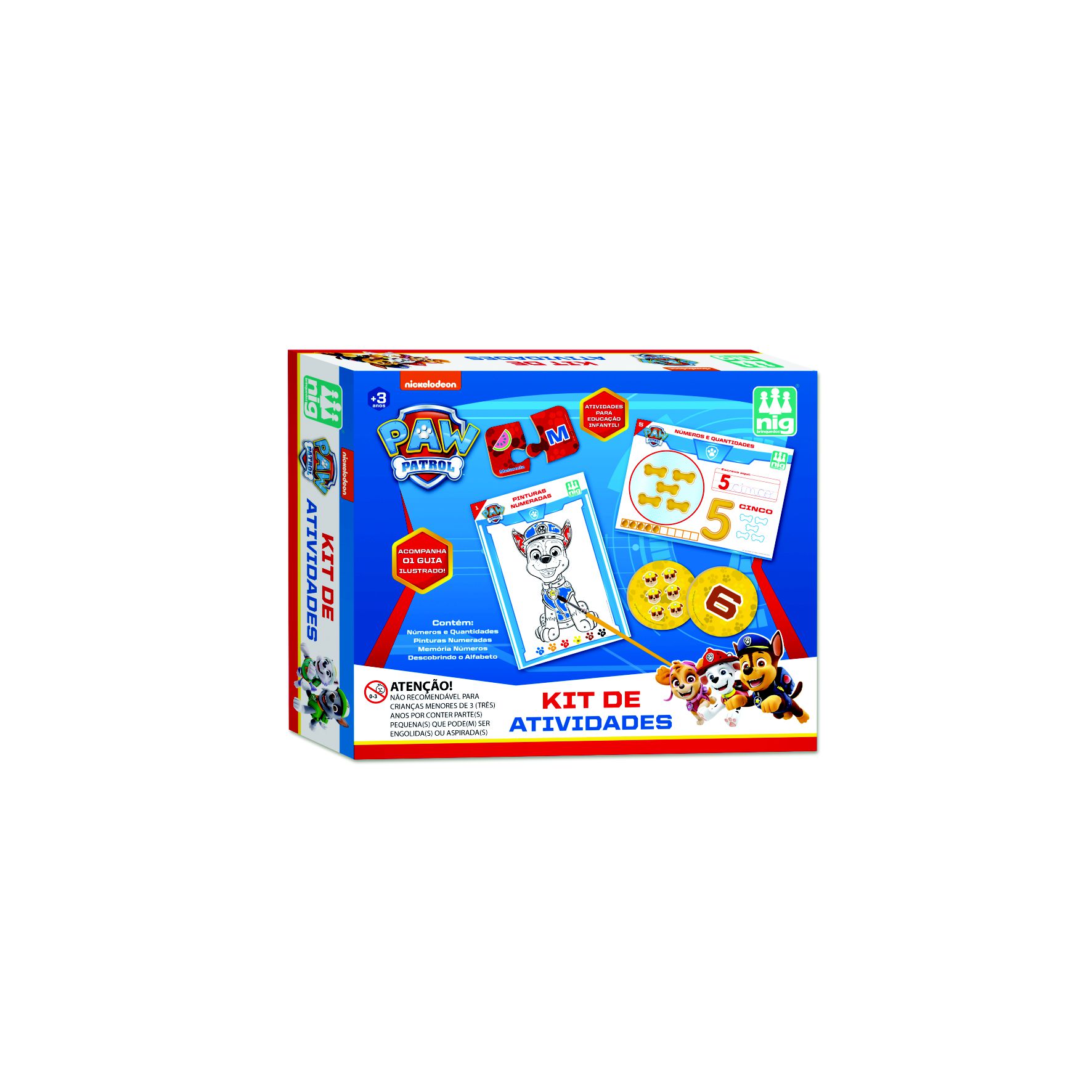 Jogo Infantil Brinquedo Kit Pintura Patrulha Canina - Nig - Kit de