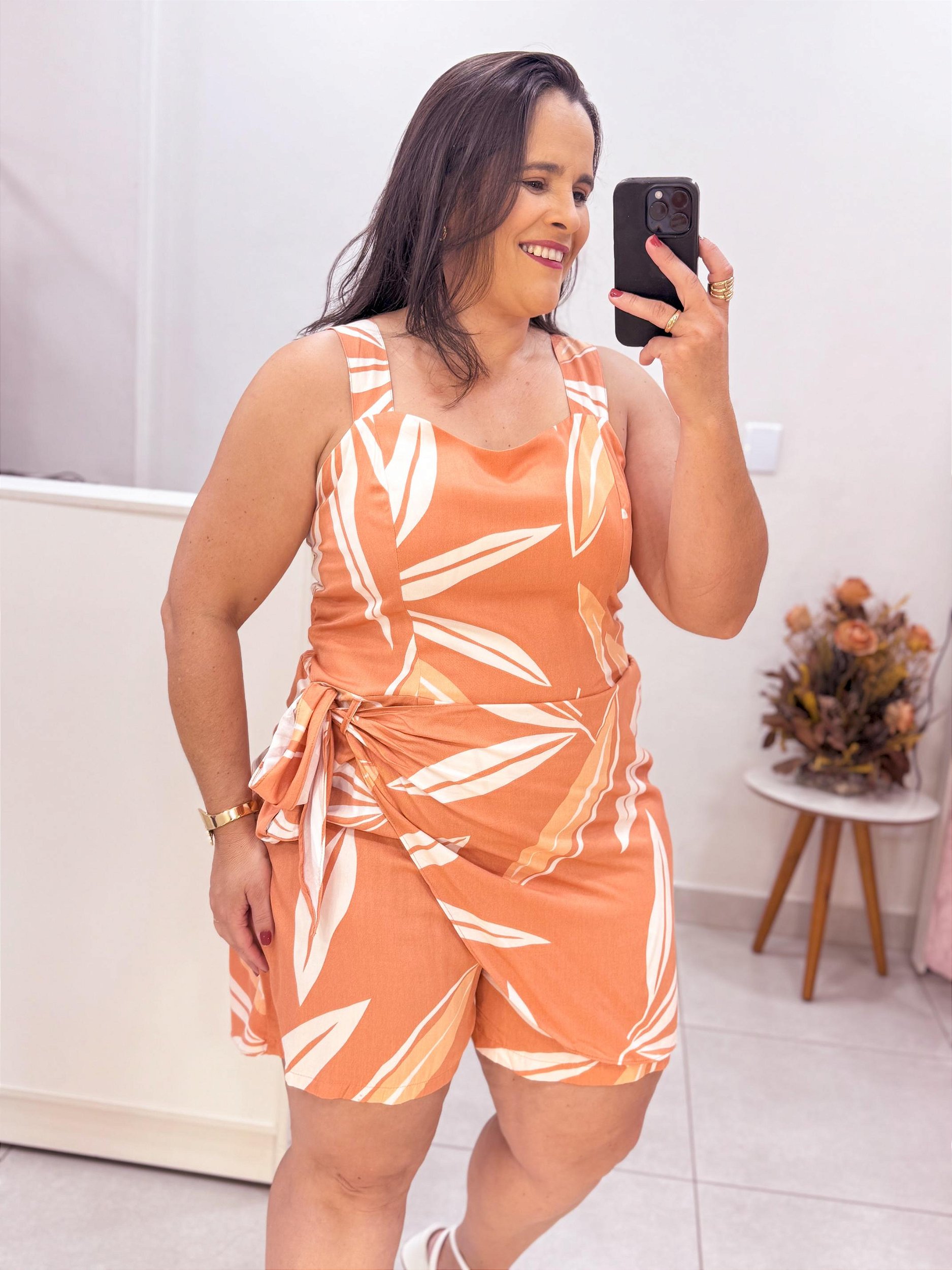 MACAQUINHO ESTAMPADO MARRY PLUS SIZE - Cassias Modas