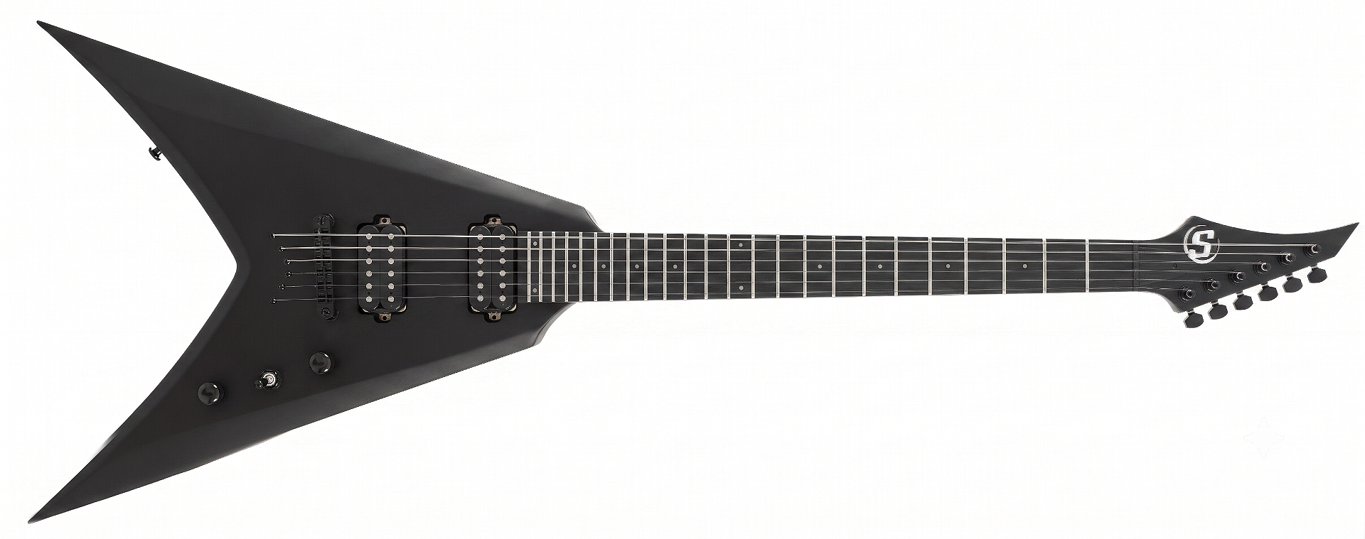 ギター S by Solar - VB4.6C Guitarra 6 Cordas S by Solar VB4.6C preta carbono fosco V - Norris