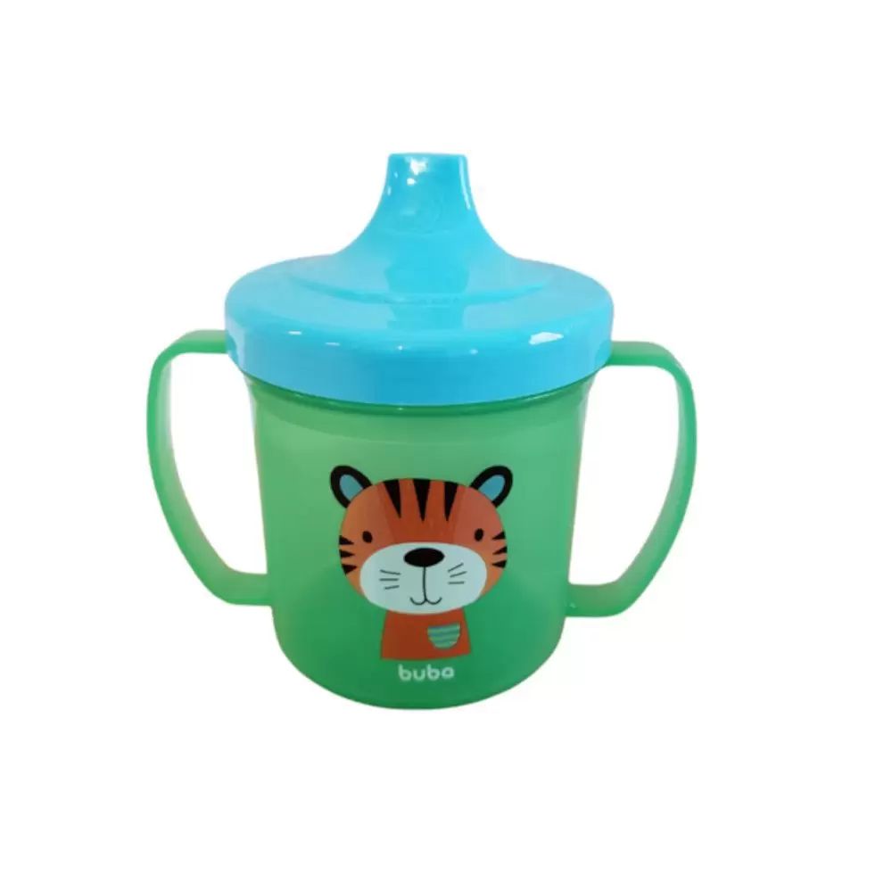 Copo de Treinamento 360 Bebê - com Alça - 270ml - Azul - Buba