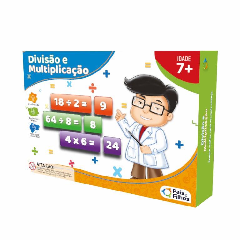 Jogo Educativo Escolar Matemática - Divisão e Multiplicação - ENGENHA KIDS  - Produtos e acessórios para bebê