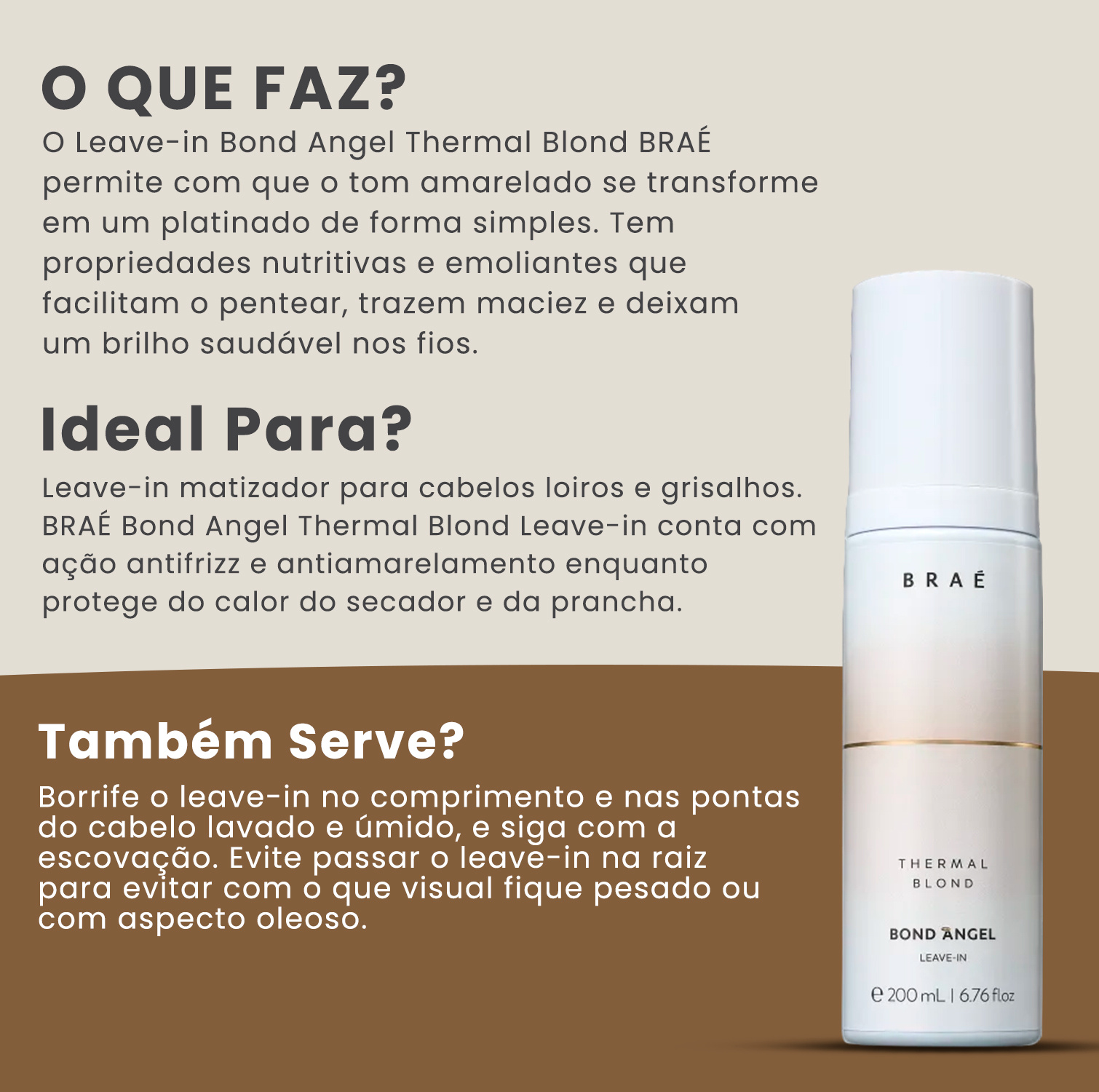 BOND ANGEL - LEAVE-IN THERMAL BLONDE MATIZADOR PARA LOIRAS 200ML - Bel ...