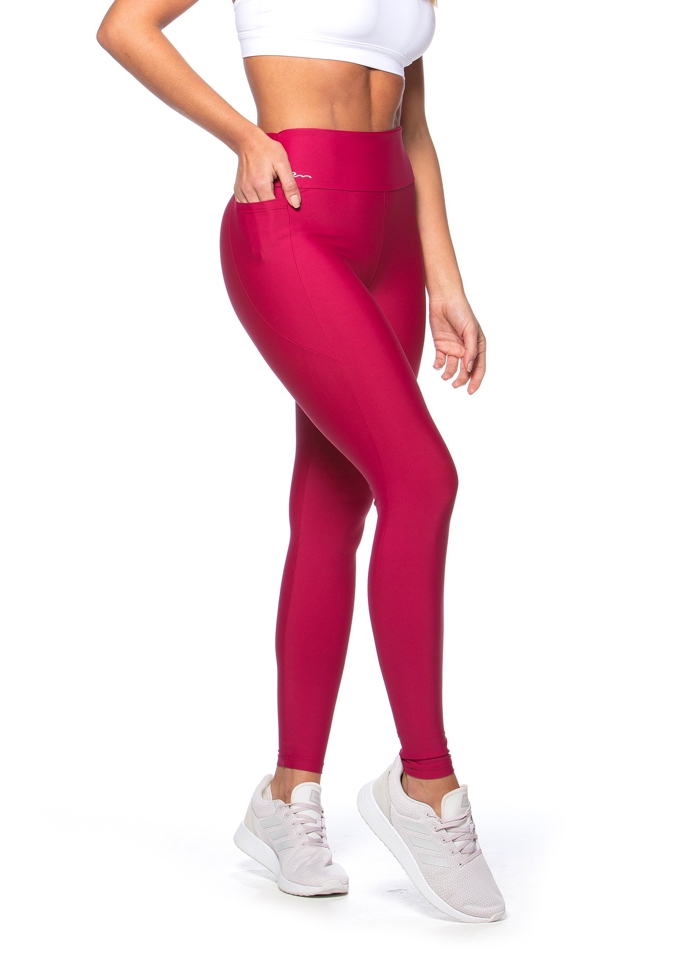 Calça Legging Infantil de Suplex Peluciada Vermelha