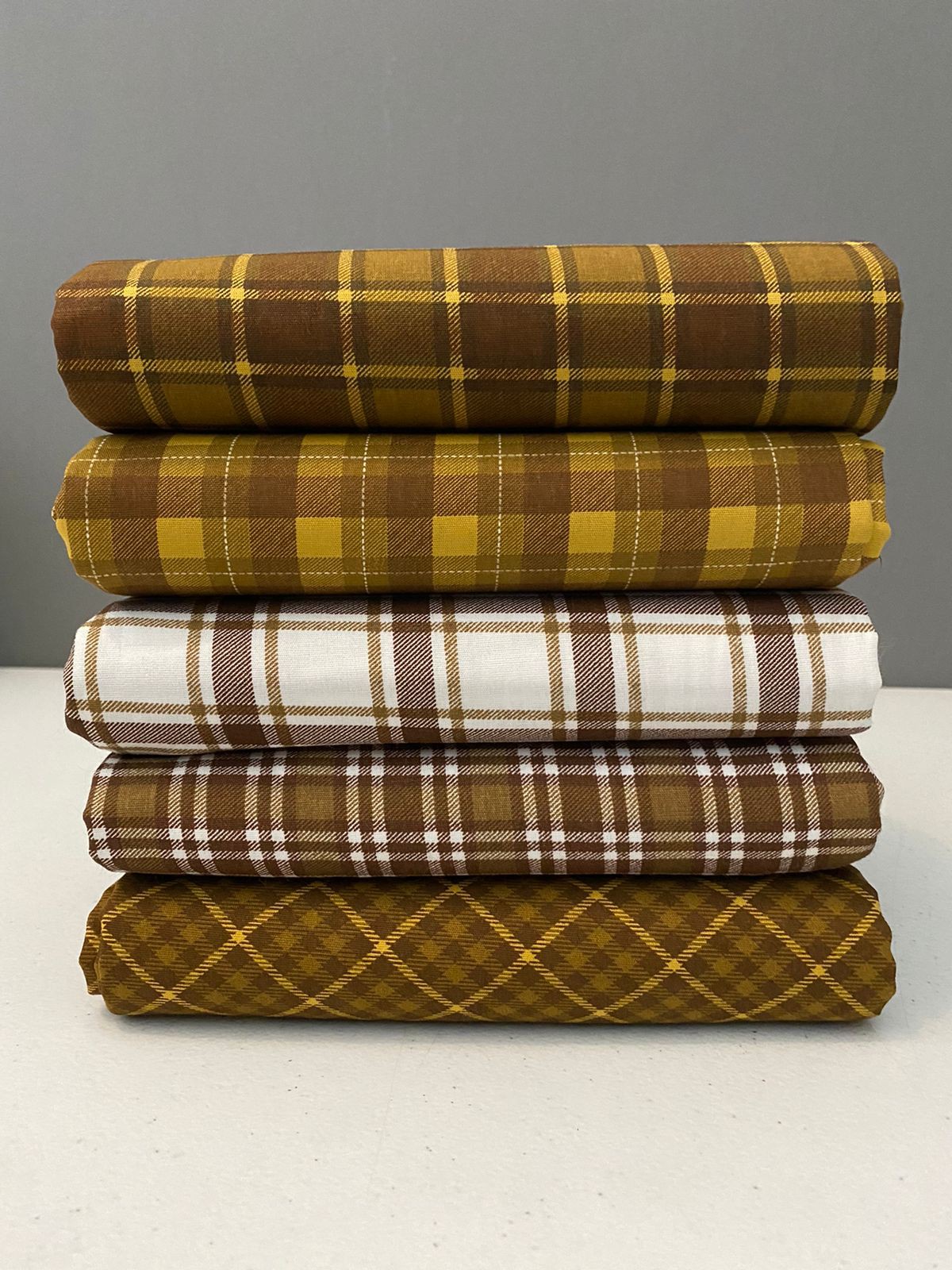 Tecido Xadrez Tartan Chumbo da Fabricart em Kit de 30x70cm - Tricochetando