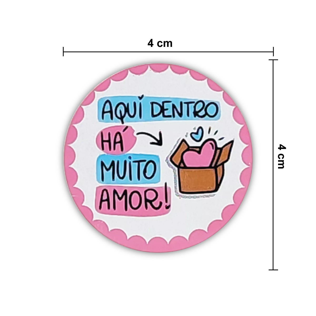 300 Adesivos de Recebidos 4x4 cm - Comprou Tag