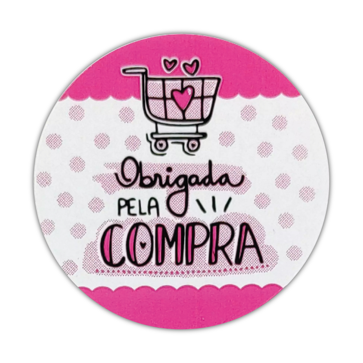 300 Adesivos de Recebidos 4x4 cm - Comprou Tag