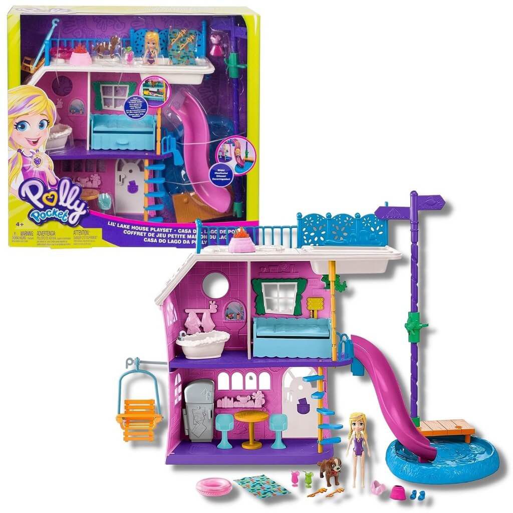 Polly Pocket - Casa Do Lago Da Polly Gigante C/ 36 Cm - Alfabay