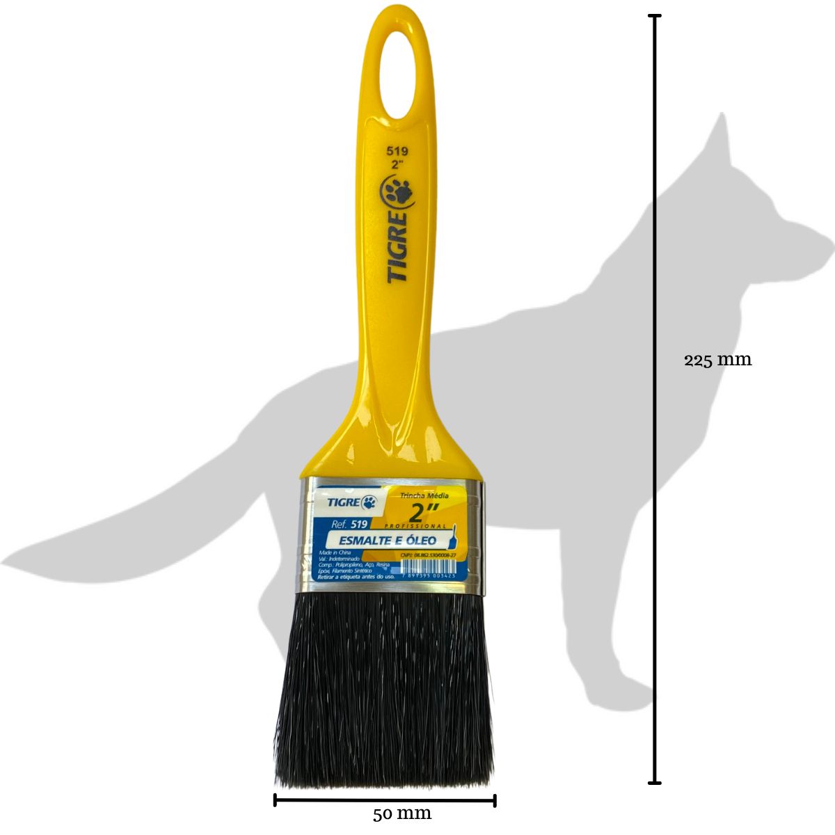 Pincel Trincha para pintura pintar 2 polegadas Tigre - Super Depo