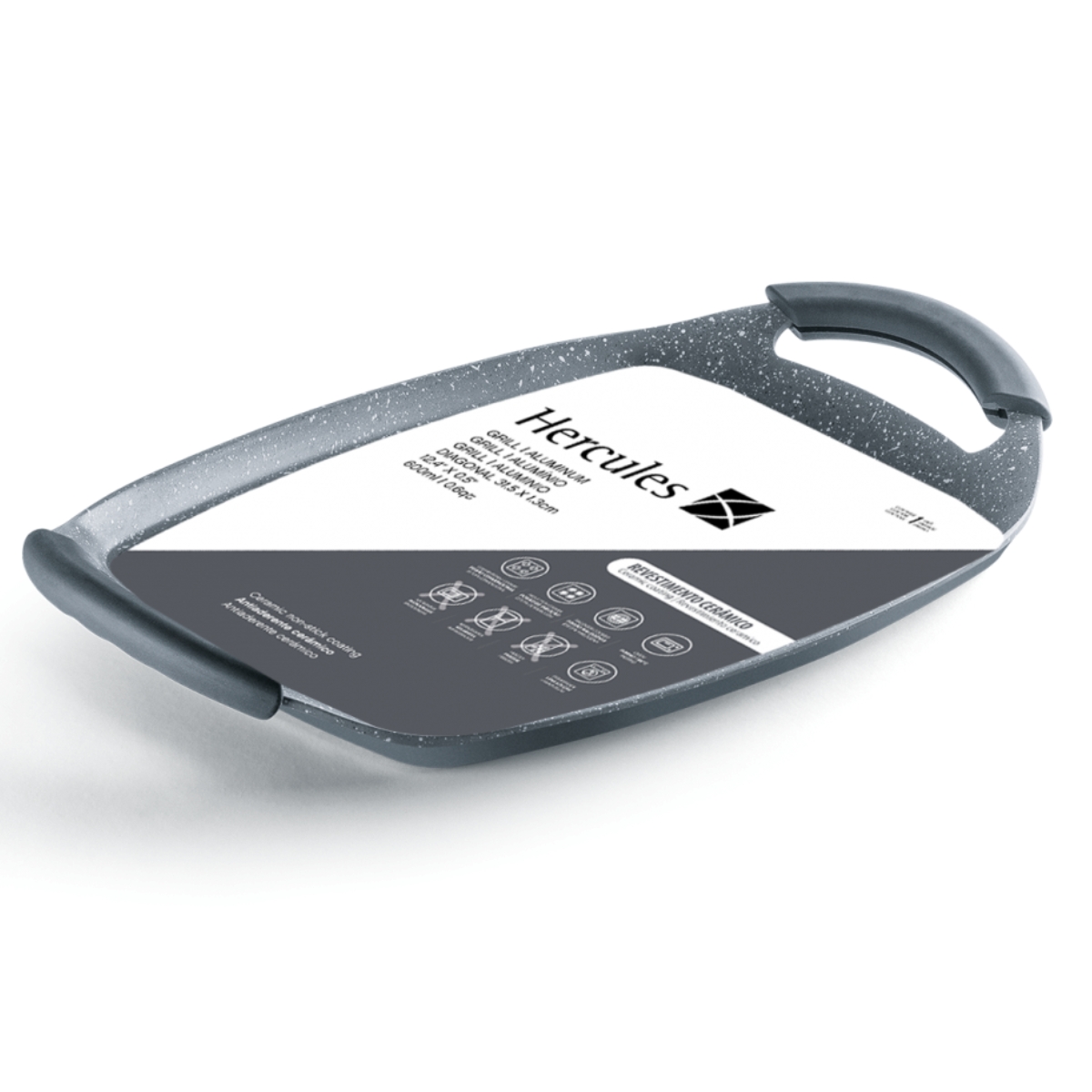 Grill Antiaderente Cinza 26CM com Alça Hércules PA300-G26CZ