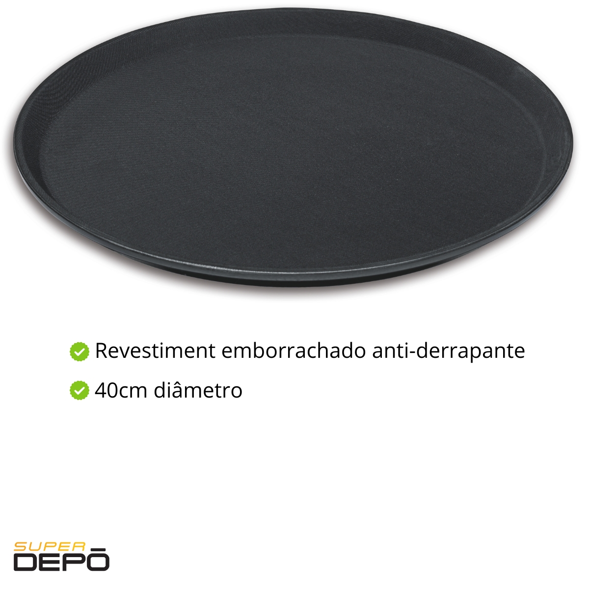 Bandeja Redonda Antiderrapante Hercules: Segurança e Praticidade