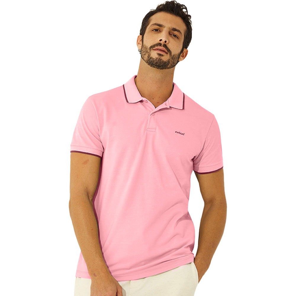 Camisa Polo Colcci Line VE23 Rosa Masculino - Attemporal Boutique