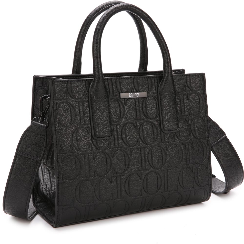 Bolsa Tote Colcci Monograma AV23 Preto Feminino - Attemporal Boutique