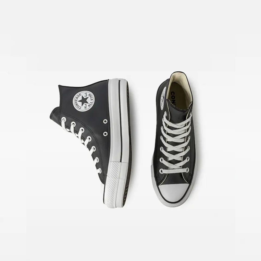 All Star Converse Preto Plataforma Cano Alto